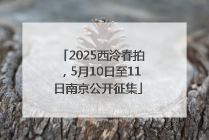 2025西泠春拍，5月10日至11日南京公开征集