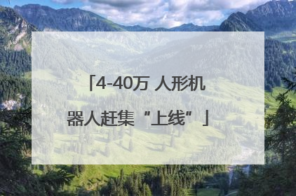 4-40万 人形机器人赶集“上线”