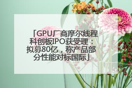 GPU厂商摩尔线程科创板IPO获受理：拟募80亿，称产品部分性能对标国际