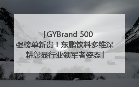 GYBrand 500 强榜单新贵！东鹏饮料多维深耕彰显行业领军者姿态