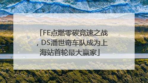 FE点燃零碳竞速之战，DS潘世奇车队成为上海站首轮最大赢家